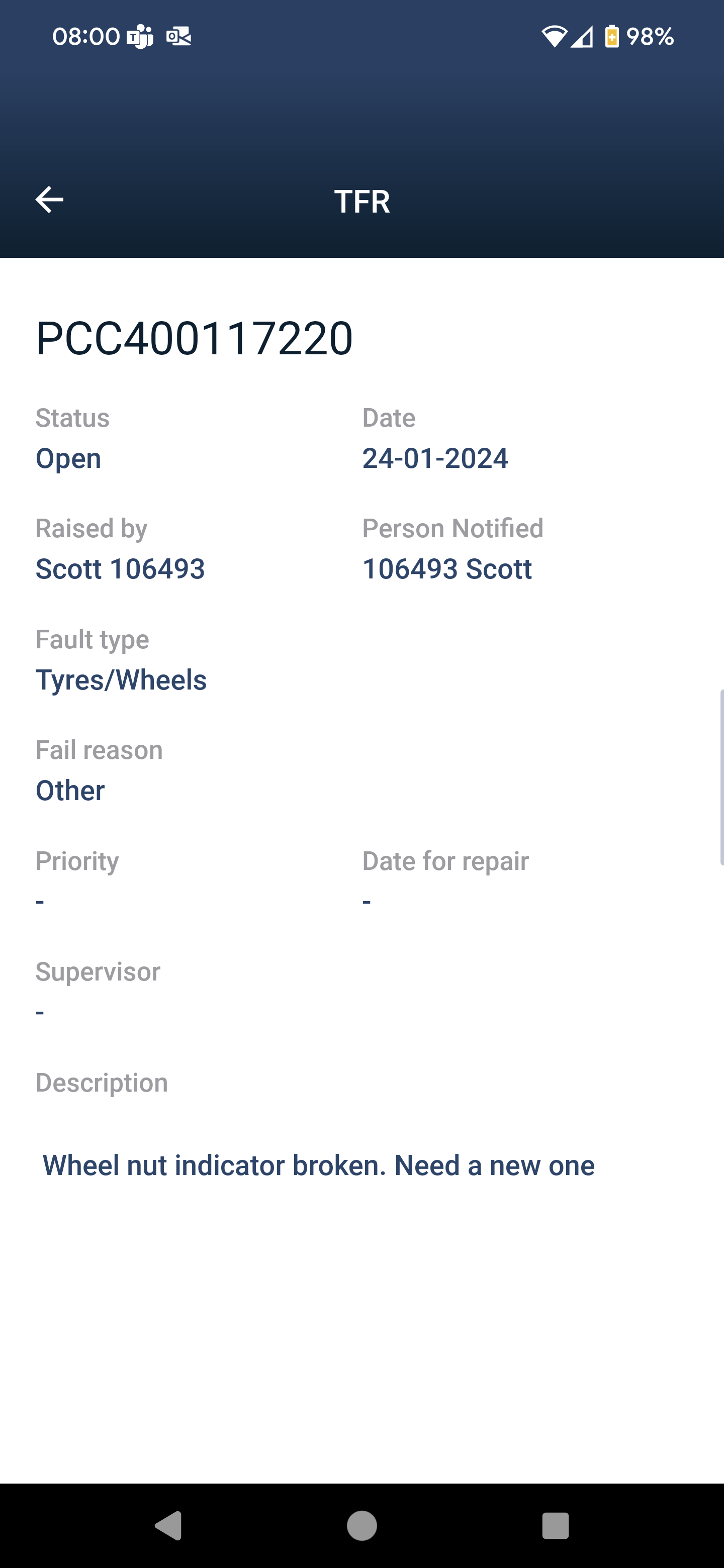 Driver App TFR